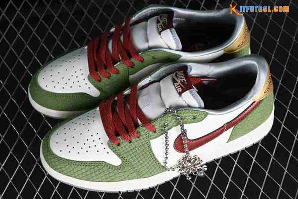 Nike Air Jordan 1 Low Blanco/Verde/Rojo FN3727-100 -04