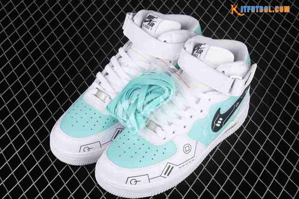 Nike Air Force 1'07 Mid Blanco/Negro/Azul CW2288-116