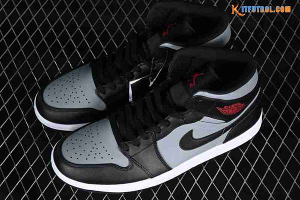 Nike Air Jordan 1 Mid Gris/Negro 554724-096