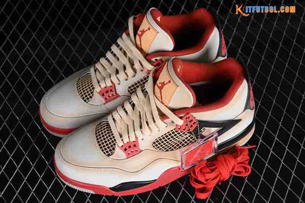 Nike Air Jordan 4 Retro AJ4 Blanco/Negro/Rojo/Naranja AQ9129-105