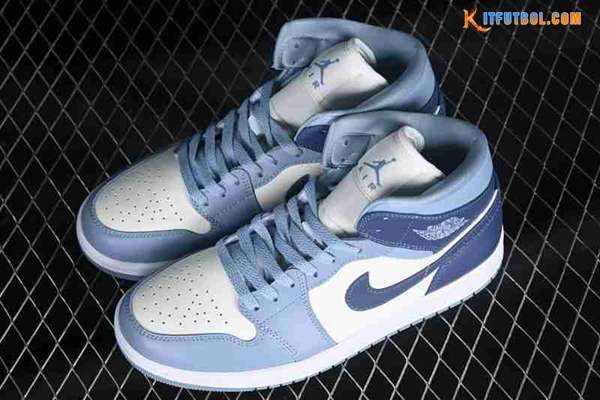 Nike Air Jordan 1 Mid Blanco/Azul BQ6472-140-02