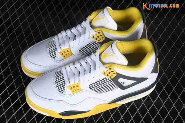 Nike Air Jordan 4 Retro AJ4 Blanco/Negro/Amarillo AQ9129-101