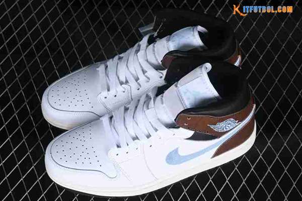 Nike Air Jordan 1 Mid Blanco/Azul/Pardo FQ8162-142