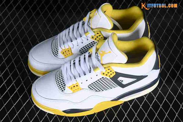 Nike Air Jordan 4 Retro AJ4 Blanco/Negro/Amarillo AQ9129-101-02