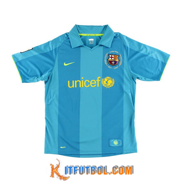 Camisetas De Futbol FC Barcelona Retro Ninos Segunda 2007/2008