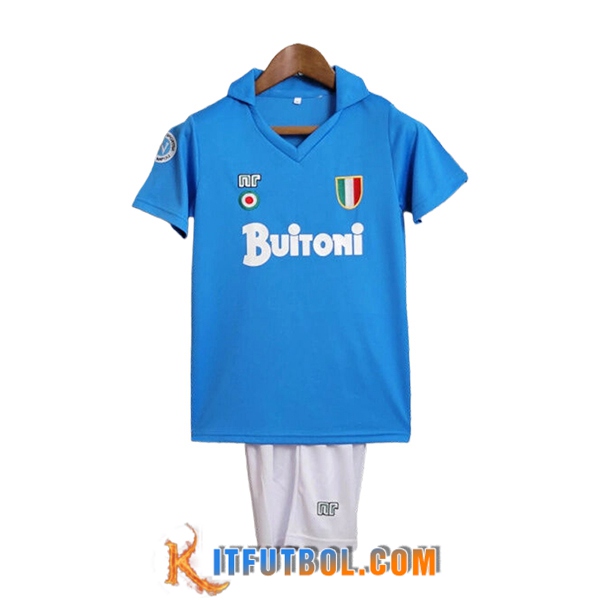 Camisetas De Futbol SSC Napoli Retro Ninos Primera 1987/1988