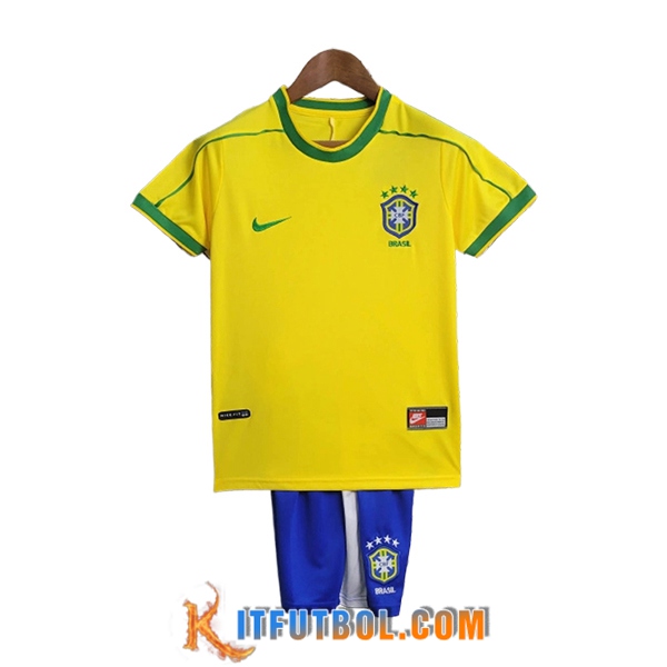 Camisetas De Futbol Brasil Retro Ninos Primera 1998