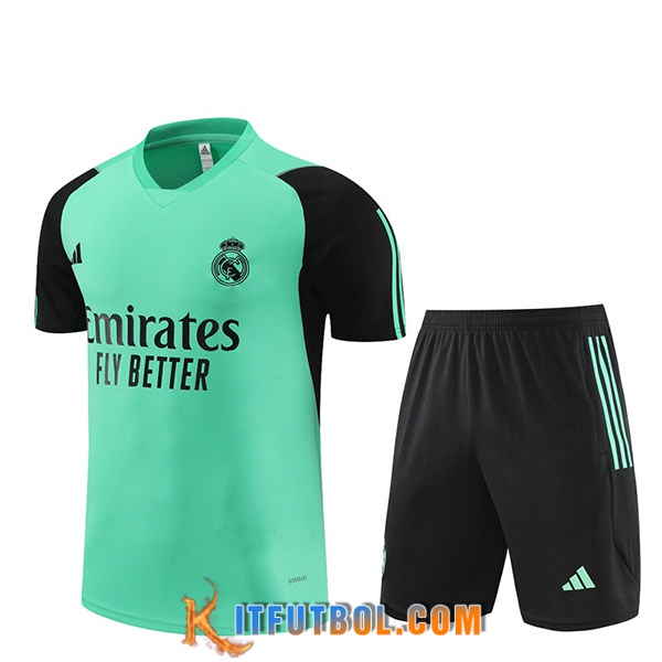 Camiseta Entrenamiento + Cortos Real Madrid Verde/Negro 2024/2025