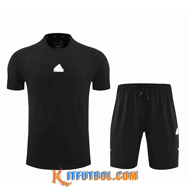 Camiseta Entrenamiento + Cortos Adidas Negro 2024/2025