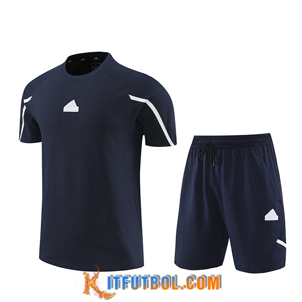 Camiseta Entrenamiento + Cortos Adidas Azul Oscuro 2024/2025