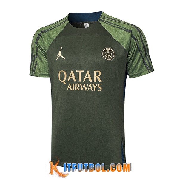Camiseta Entrenamiento Jordan PSG Verde 2024/2025
