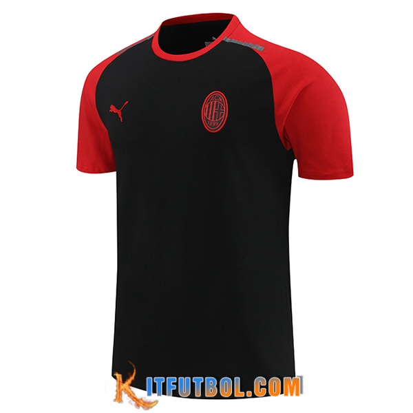 Camiseta Entrenamiento AC Milan Negro/Rojo 2024/2025