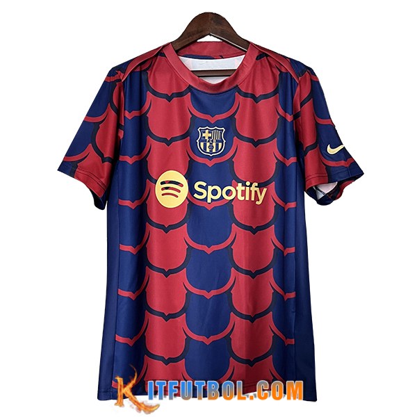 Camiseta Entrenamiento FC Barcelona Azul/Rojo 2024/2025