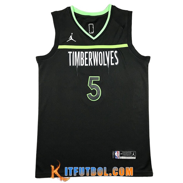 Camisetas NBA Minnesota Timberwolves (EDWARDS #5) 2024/25 Negro/Verde