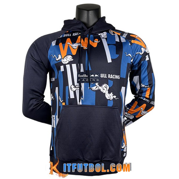 Sudadera Capucha F1 RedBull Racing Team Negro/Azul/Naranja 2024
