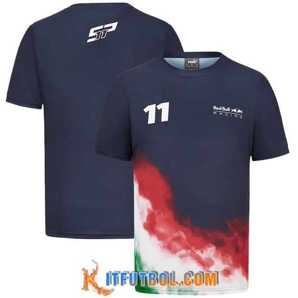 Camiseta de manga corta F1 RedBull Racing Team Azul/Rojo/Blanco/Verde 2024