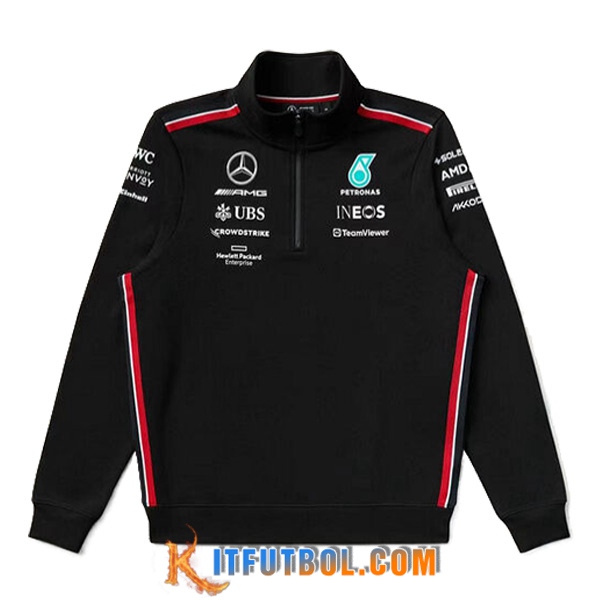 Sudadera F1 Mercedes Benz Team Negro/Rojo 2024
