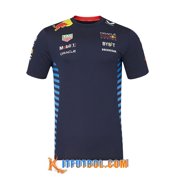 Camiseta de manga corta F1 RedBull Racing Team Azul Oscuro 2024