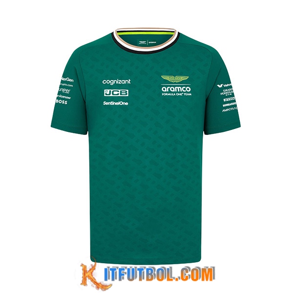 Camiseta de manga corta F1 Aston Martin Team (ALONSO #14) Verde 2024