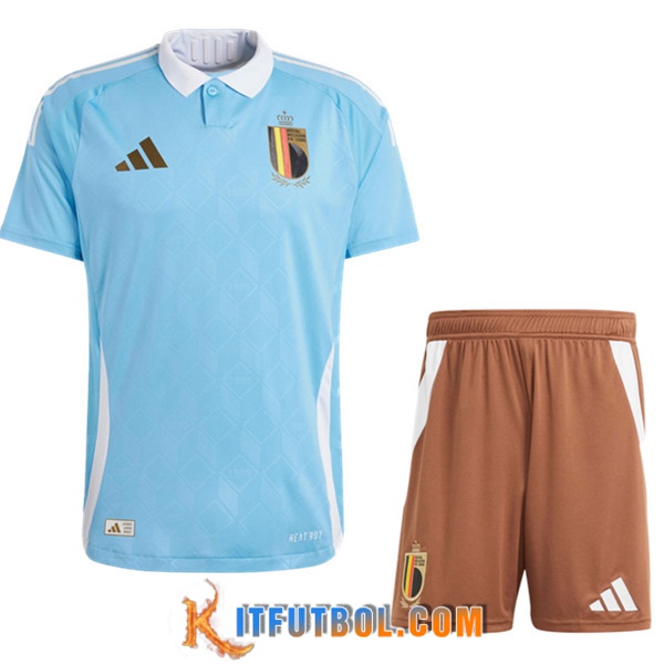 Camisetas Futbol Bélgica Segunda + Cortos UEFA Euro 2024