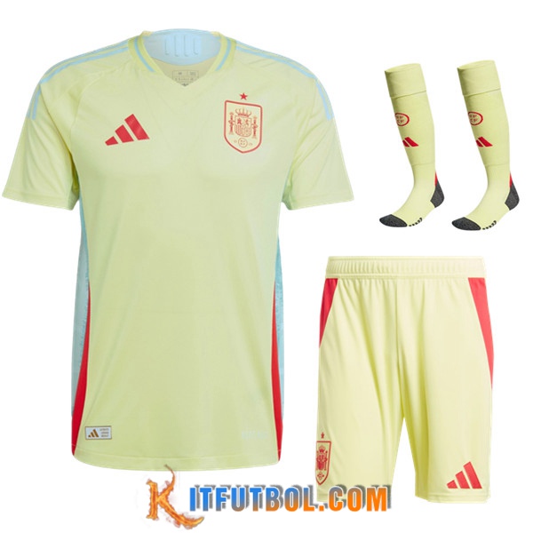 Camisetas Futbol España Segunda (Cortos + Calcetines) UEFA Euro 2024