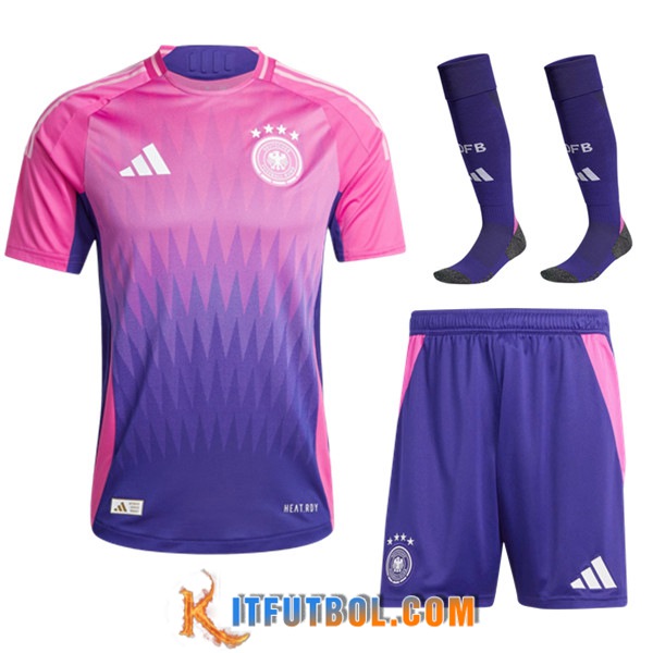 Camisetas Futbol Alemania Segunda (Cortos + Calcetines) UEFA Euro 2024