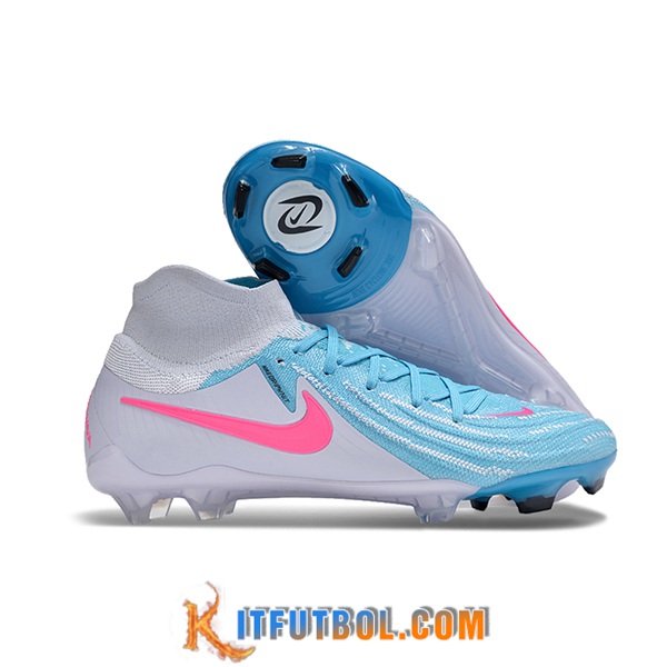 Nike Botas De Fútbol Phantom Luna Elite NU FG Blanco/Azul/Rosa