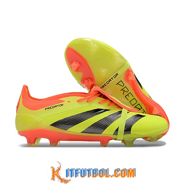Adidas Botas De Fútbol Predator Elite Tongue FG Amarillo/Negro/Naranja