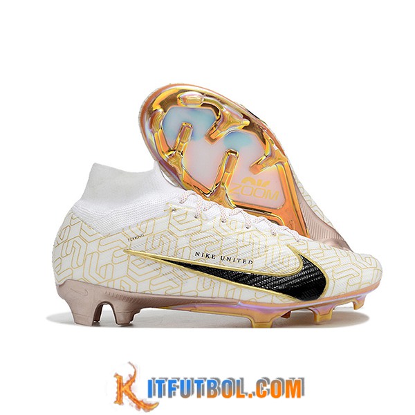 Nike Botas De Fútbol Zoom Superfly 9 Elite MR FG Blanco/Amarillo/Negro