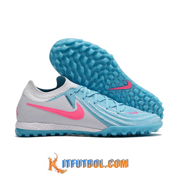 Nike Botas De Fútbol Phantom GX II Elite TF Blanco/Azul/Rosa