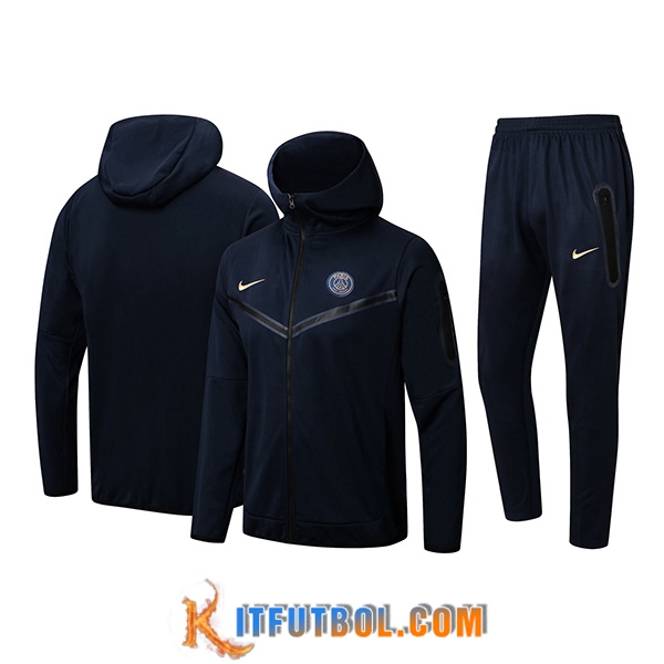 Chaqueta Con Capucha Chandal Rompevientos PSG Azul Oscuro 2024/2025