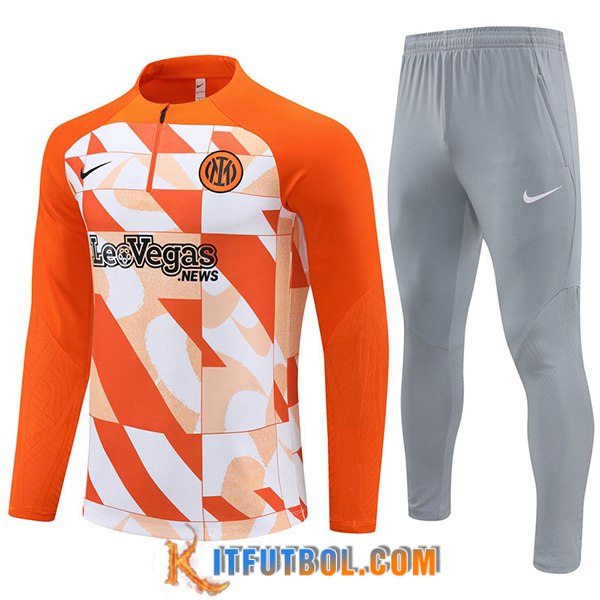 Chandal Equipos De Futbol Inter Milan Naranja/Blanco 2024/2025