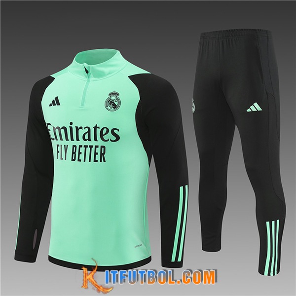 Chandal Equipos De Futbol Real Madrid Ninos Verde/Negro 2024/2025