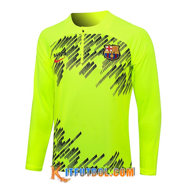 Sudadera De Entrenamiento FC Barcelona Verde/Negro 2024/2025