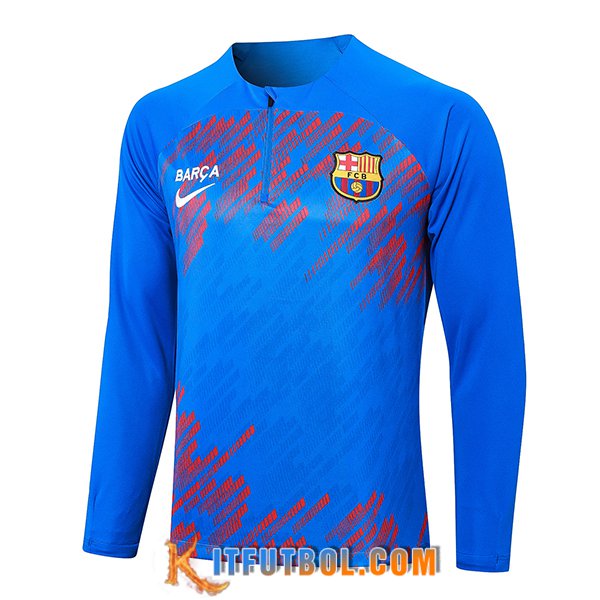 Sudadera De Entrenamiento FC Barcelona Azul/Rojo 2024/2025