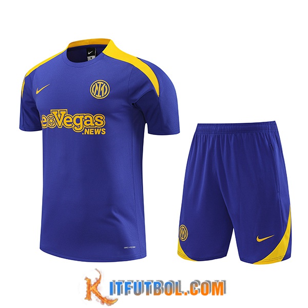 Camiseta Entrenamiento + Cortos Inter Milan Violeta/Amarillo 2024/2025