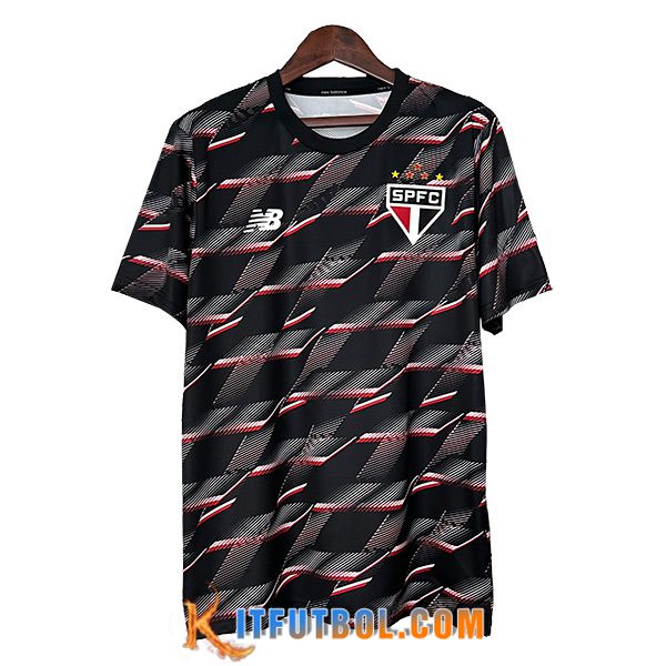 Camiseta Entrenamiento Sao Paulo FC Negro/Rojo 2024/2025
