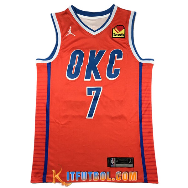 Camisetas NBA Oklahoma City Thunder (HOLMGREN #7) 2024/25 Naranja/Azul