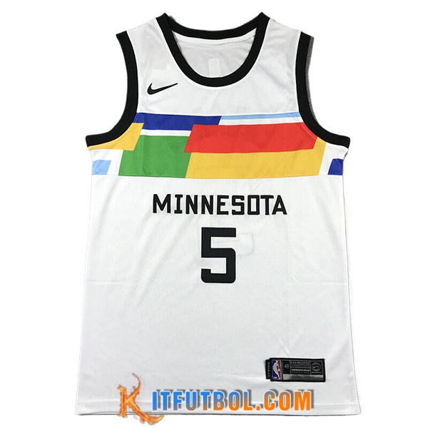 Camisetas NBA Minnesota Timberwolves (EDWARDS #5) 2024/25 Blanco