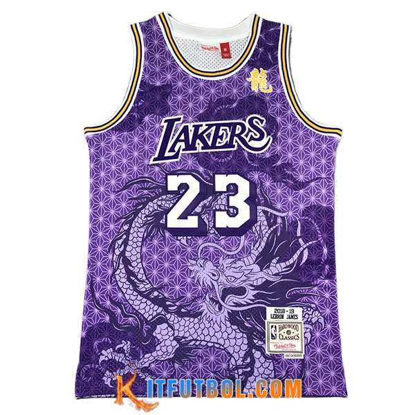 Camisetas NBA Los Angeles Lakers (JAMES #23) 2024/25 Violeta