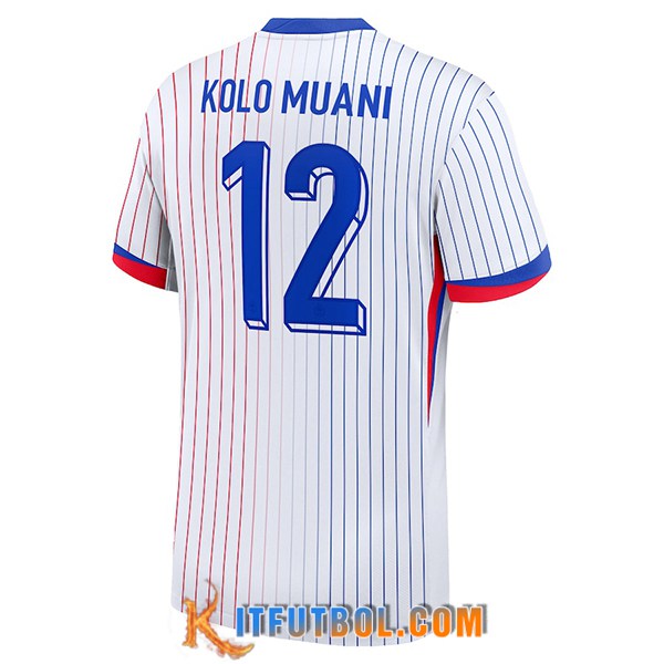 Camiseta Equipo Nacional Francia (KOLO MUANI #12) 2024/2025 Segunda