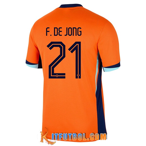 Camiseta Equipo Nacional Países Bajos (F.DE JONG #21) 2024/2025 Primera