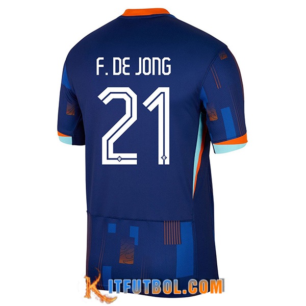 Camiseta Equipo Nacional Países Bajos (F.DE JONG #21) 2024/2025 Segunda