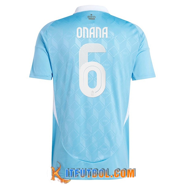 Camiseta Equipo Nacional Bélgica (ONANA #6) 2024/2025 Segunda