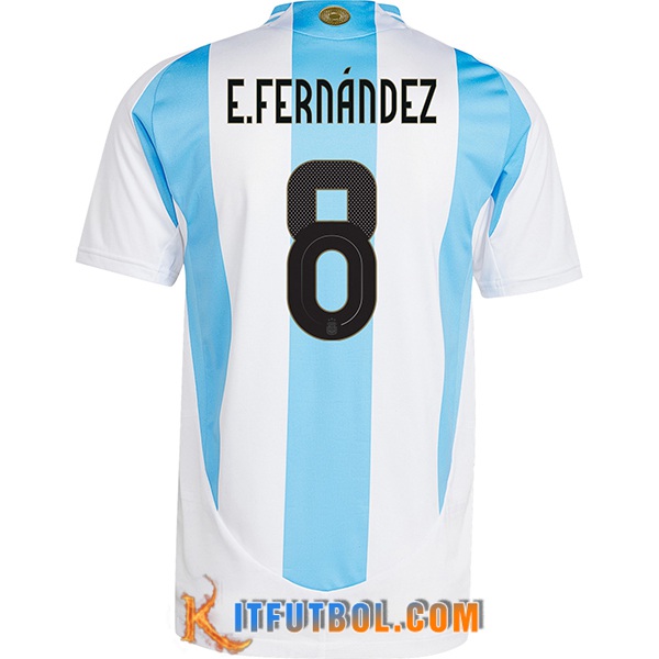 Camiseta Equipo Nacional Argentina (E.FERNANDEZ #8) 2024/2025 Primera