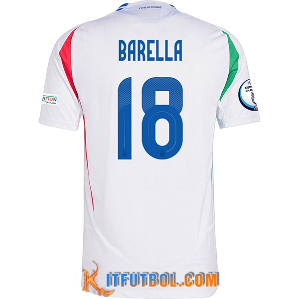 Camiseta Equipo Nacional Italia (BARELLA #18) 2024/2025 Segunda