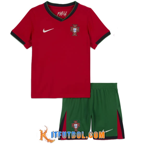 Camisetas De Futbol Portugal Ninos Primera UEFA Euro 2024