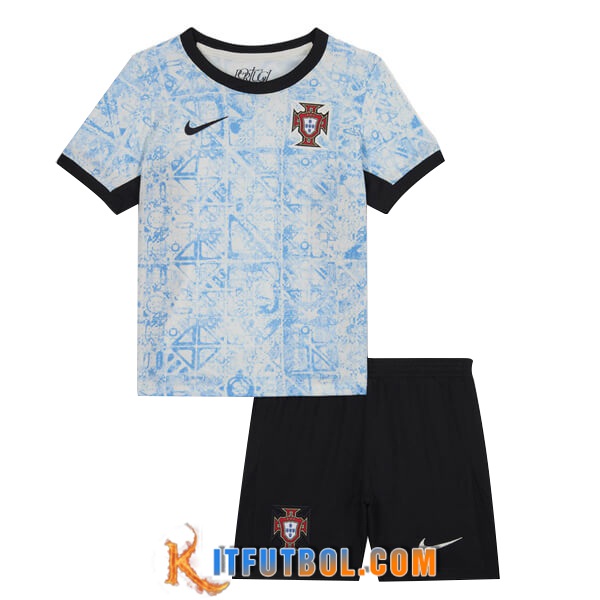 Camisetas De Futbol Portugal Ninos Segunda UEFA Euro 2024