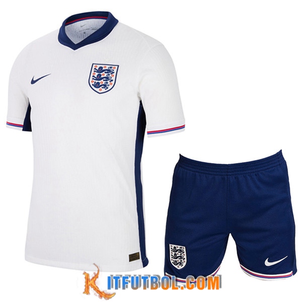 Camisetas Futbol Inglaterra Primera + Cortos UEFA Euro 2024