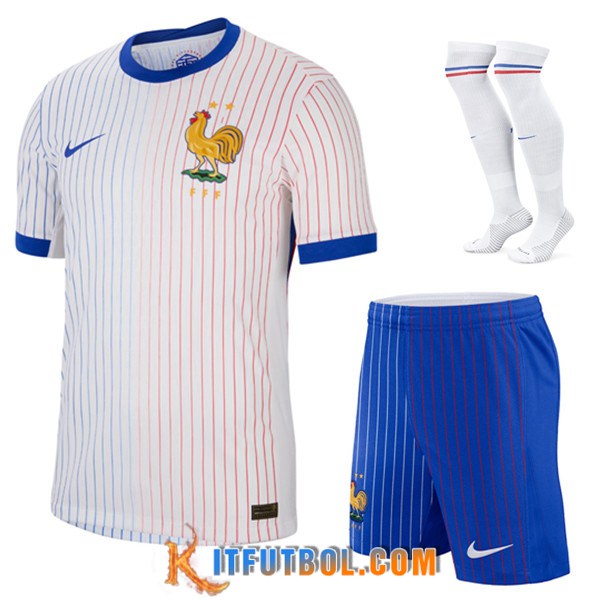 Camisetas Futbol Francia Segunda (Cortos + Calcetines) 2024/2025